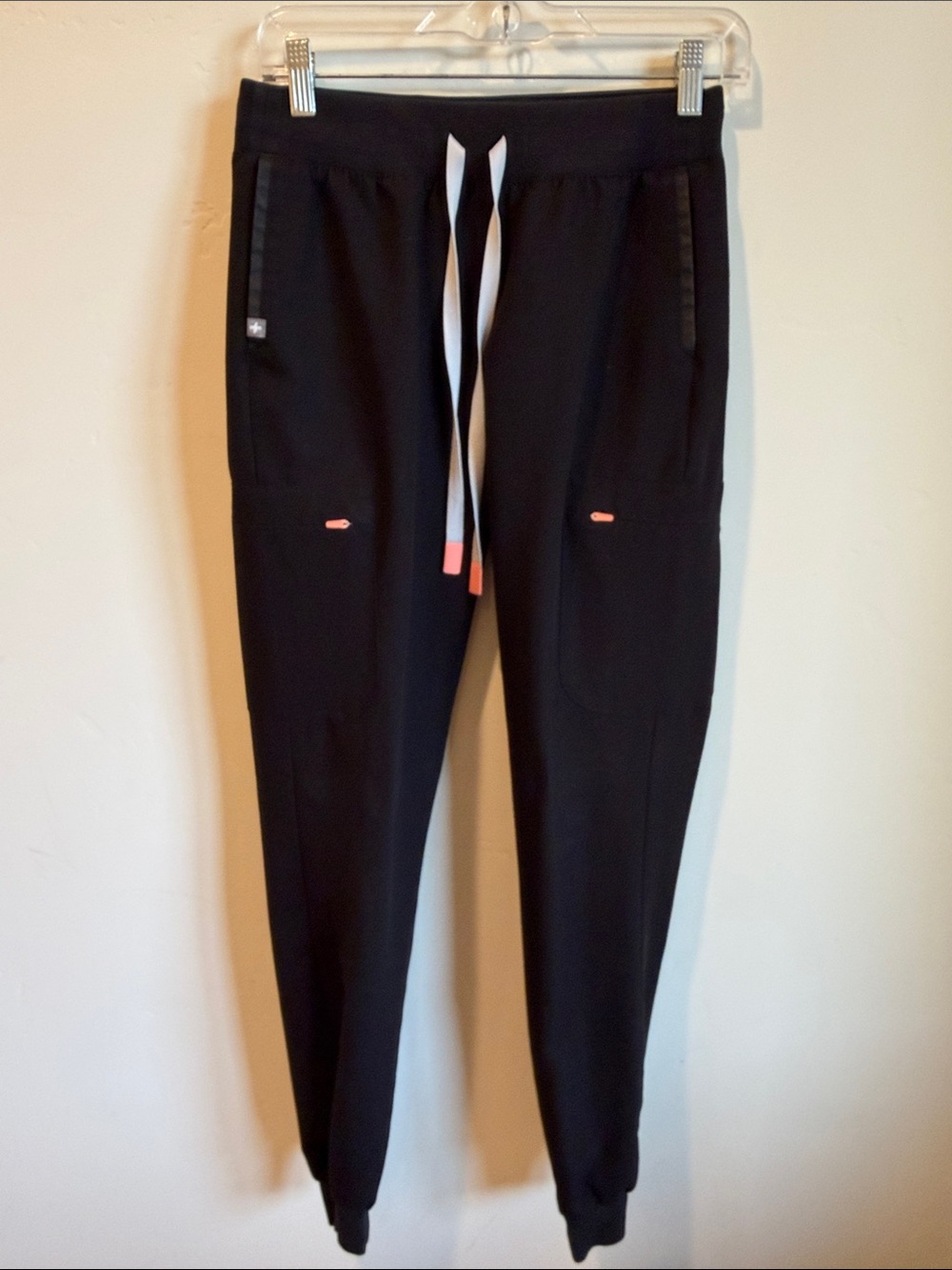 Figs Muoy Black Jogger Pants with Contrast Drawcord XS/T